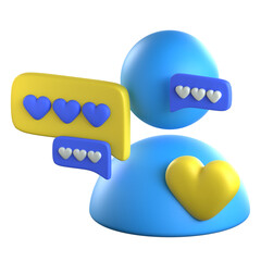 Love 3D Icon Colorful Design