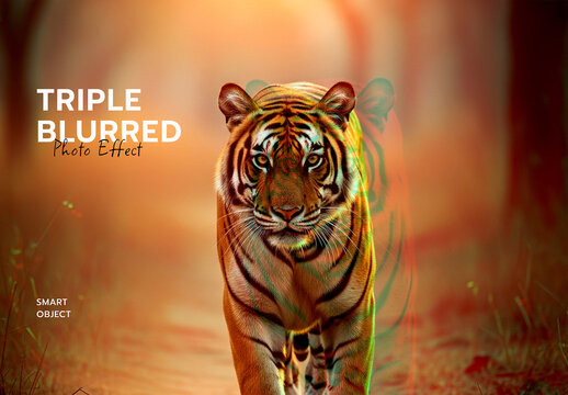 Triple Blurred Photo Effect