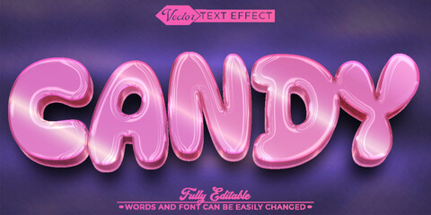  Sweet and Colorful Candy Pink Delight Vector Editable Text Effect Template
