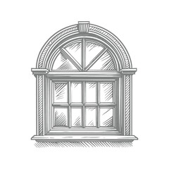 Illustrtaion of a Elegant Architectural Window