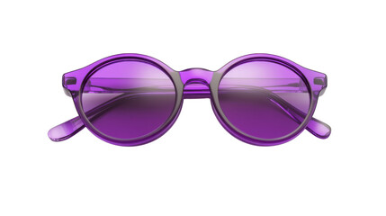 A single purple sunglasses 3d render icon isolated on white background 