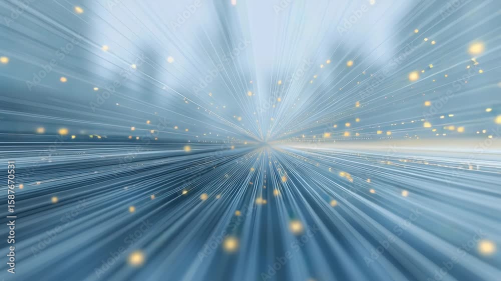 Poster abstract light and color burst effect in a digital space with glowing particles and soft focus
