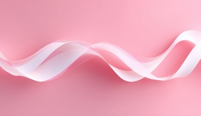 Abstract ribbons in soft pink and white