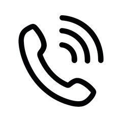 Call icon on white background. Phone icon