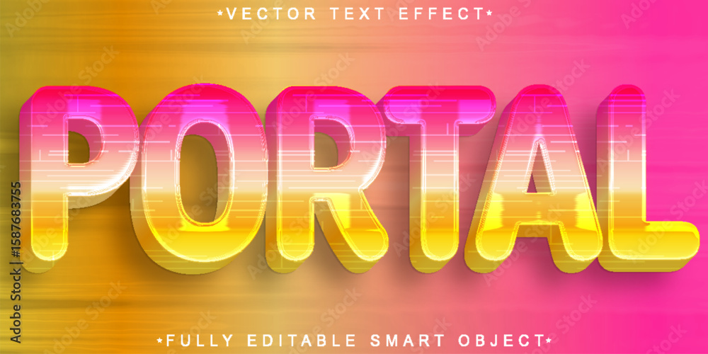 Poster futuristic ai portal digital tech cyber future style design vector fully editable smart object text 