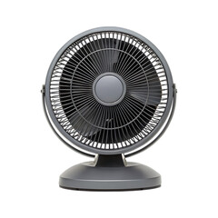 Gray electric fan with rotating blades image