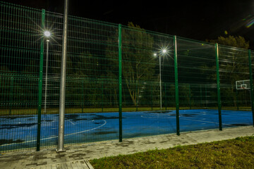 sports ground at night under the lights