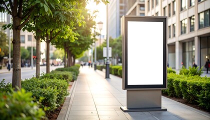 Blank Billboard Mockup Urban City Street - Mockups