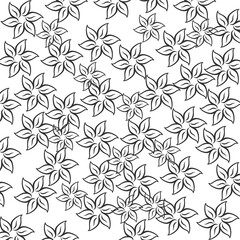 Minimalistic black floral seamless pattern design. Elegant and versatile for fashion, textiles, wallpapers, and more. A stylish pattern by Hridoy, perfect for modern creative projects.