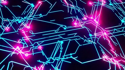 Dynamic digital lines creating a mesmerizing abstract network with a futuristic ambiance, showcasing the complex interconnectivity of technology and innovation - Powered by Adobe