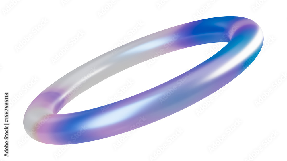 Fototapete 3d Torus or Ring Tosca, realistic rendering of 3d geometry shape object