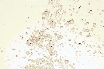 水中に舞い上がるたくさんの気泡.