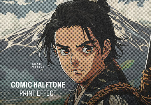 Comic Halftone Print Effect