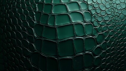 Fototapeta premium Dark green and gray crocodile skin abstract seamless pattern, reptile-inspired texture for luxury and edgy fashion design.