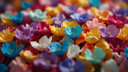 Vibrant Colorful Flower Petals Macro, Detailed Photorealistic 8K V6