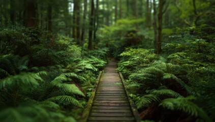 Obraz premium Lush forest path