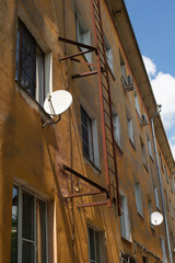 wall of an apartment building
