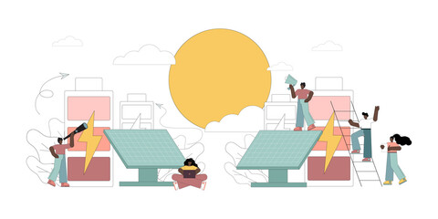 Alternative energy source. Solar panels