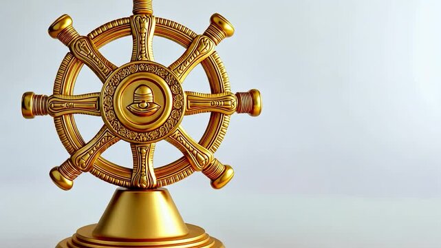 Gold Dharmachakra, Buddhist Wheel of Law