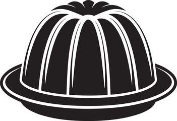 Fototapeta premium Fluted baking mold kitchenware black silhouette bundt pan cooking