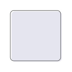 グレーの線画の正方形- シンプルおしゃれな角丸の真四角なフレームや背景・バナーの素材