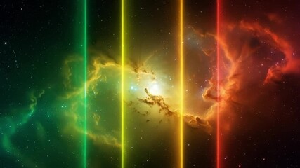 Neon Cosmic Grid - 4K Vertical Light Beams & Stellar Nebula
- Powered by Adobe