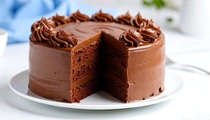 Chocolate cake slice