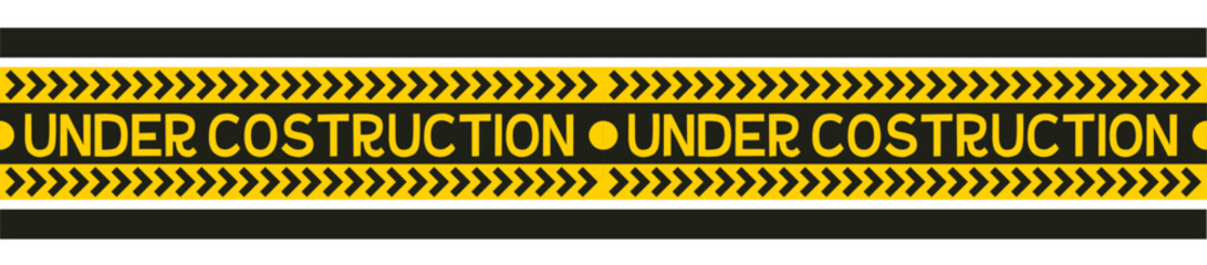 Yellow and Black Under Construction Tape – Industrial Warning Border Ribbon for Safety Barriers