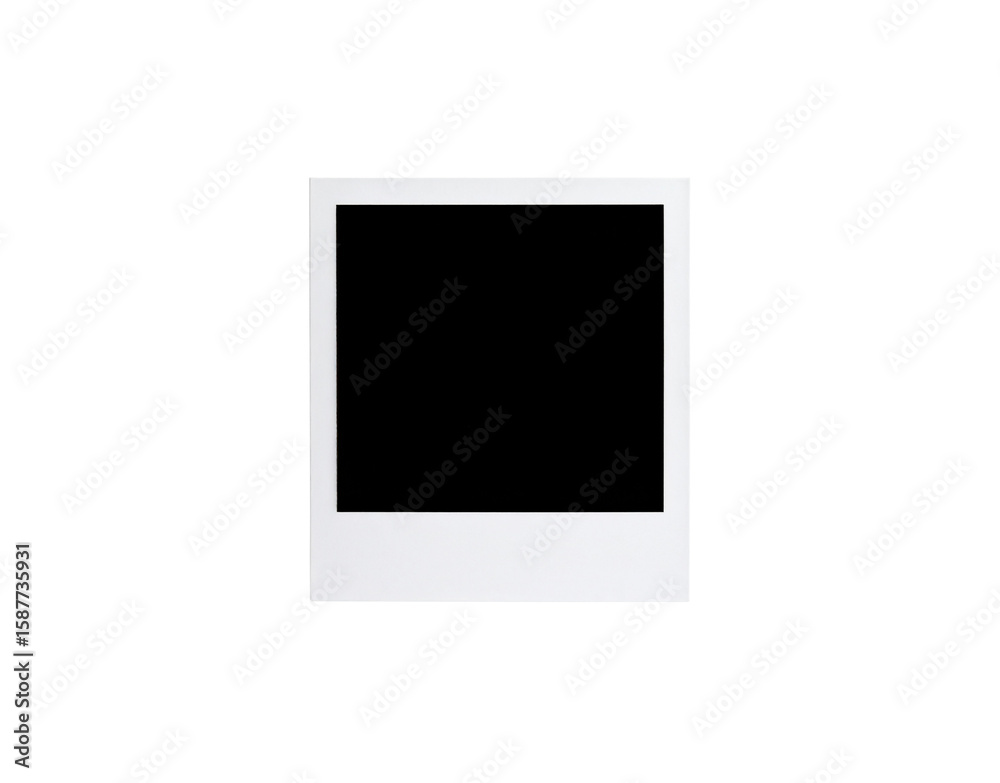 Fototapete classic blank white instant photo frame with a square format empty retro picture border for snapshot