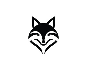 Obraz premium Minimalist fox head vector icon design