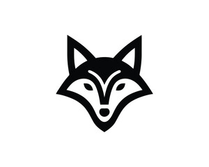 Minimalist fox head vector illustration minimalist