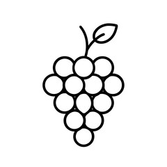 Cluster of grapes, symbolizing vineyard harvest – black fill