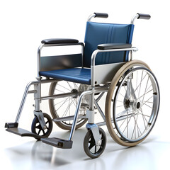 Fototapeta premium manual wheelchair 3d rendering isolated on white background