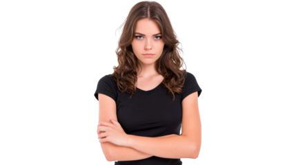 Portrait of a woman with long, flowing hair, captivating image of beauty and style