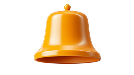 Classic bell on vibrant white background, a study in simplicity and sound 