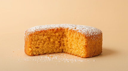 Close-up of orange lattice cake placed on a cake stand, light green background.