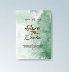 Wedding invitation with abstract watercolor background