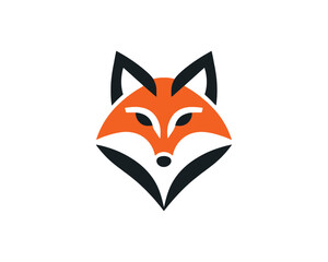 Obraz premium Stylized geometric fox head vector illustration