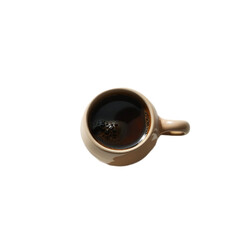 Minimalist Coffee Scene with Tan Ceramic Mug

