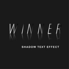 Shadow black & white text effect fully editable