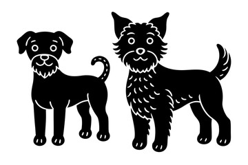 Vector art of silhouette of dog