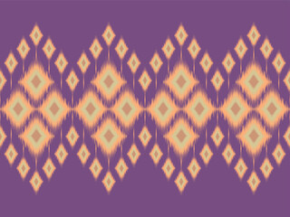 Abstract ethnic ikat art. Seamless pattern in tribal. Aztec geometric ornament print.