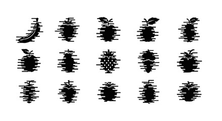 A vibrant fruit icon showcases fresh, natural produce, perfect for healthy eating promotions, market designs, or illustrating nutritional content with its simple yet appealing form, silhouette