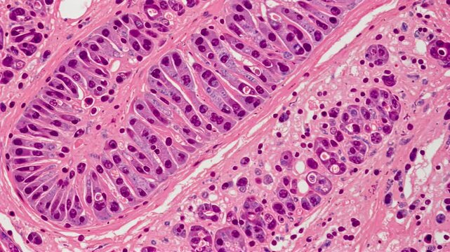Histopathology - Kidney glomerulonephritis (inflammation of glomeruli)