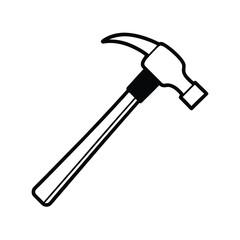 black hammer tool for construction and carpentry