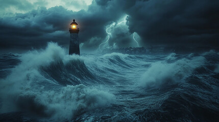 a breathtaking stormy ocean