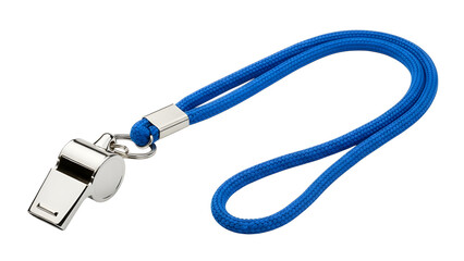 Buy referee whistle with lanyard blue online sports accessory safety equipment for coaches and trainers on transparent background