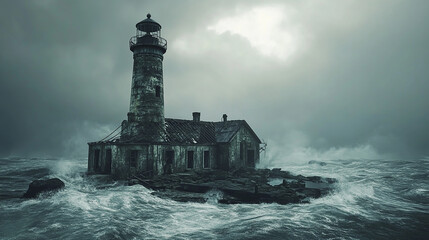 an ethereal fantasy 3D celestial stormy ocean