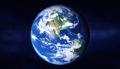 Earth from space, detailed view