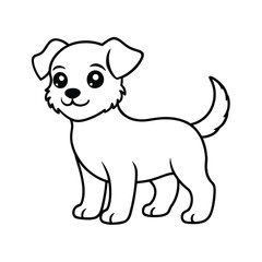 dog portrait illustration cute puppy pet anima